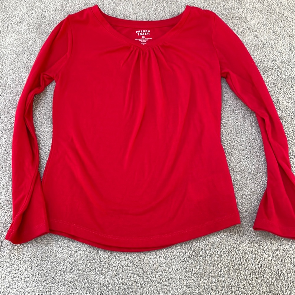 Girls Size 6x Red Long-Sleeved Shirt
